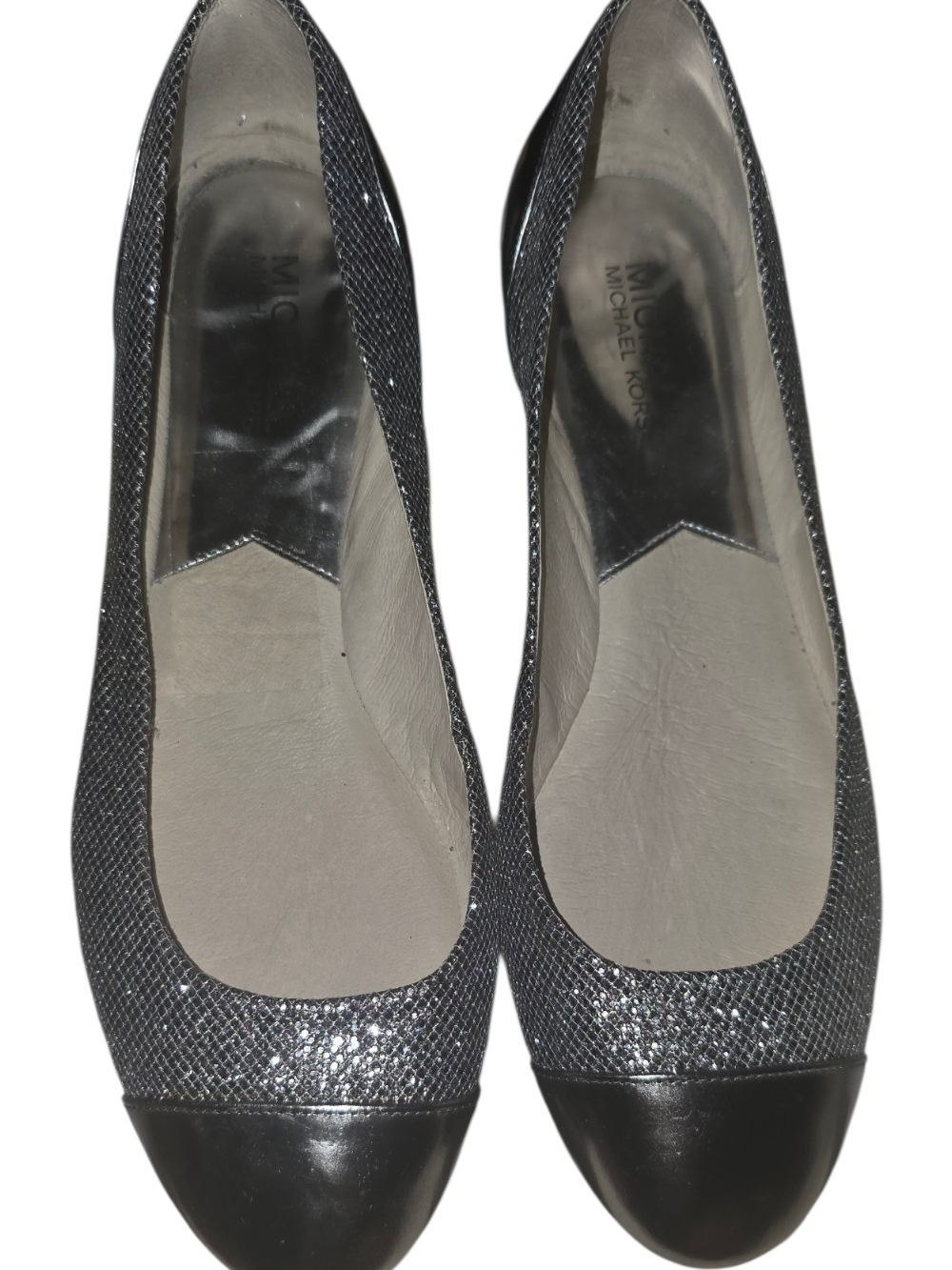 Michael Michael Kors Shala Ballet Gunmetal Glitter Size 9 US - Picture 2 of 7